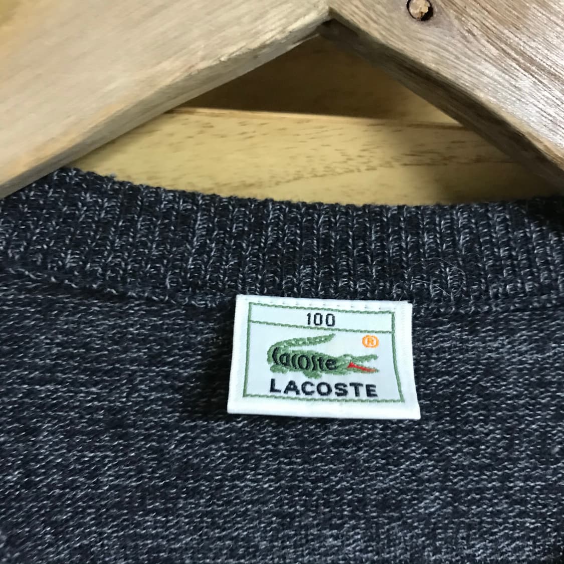 라코스테 차이나카라 차콜 여성 가디건니트 상품이미지3