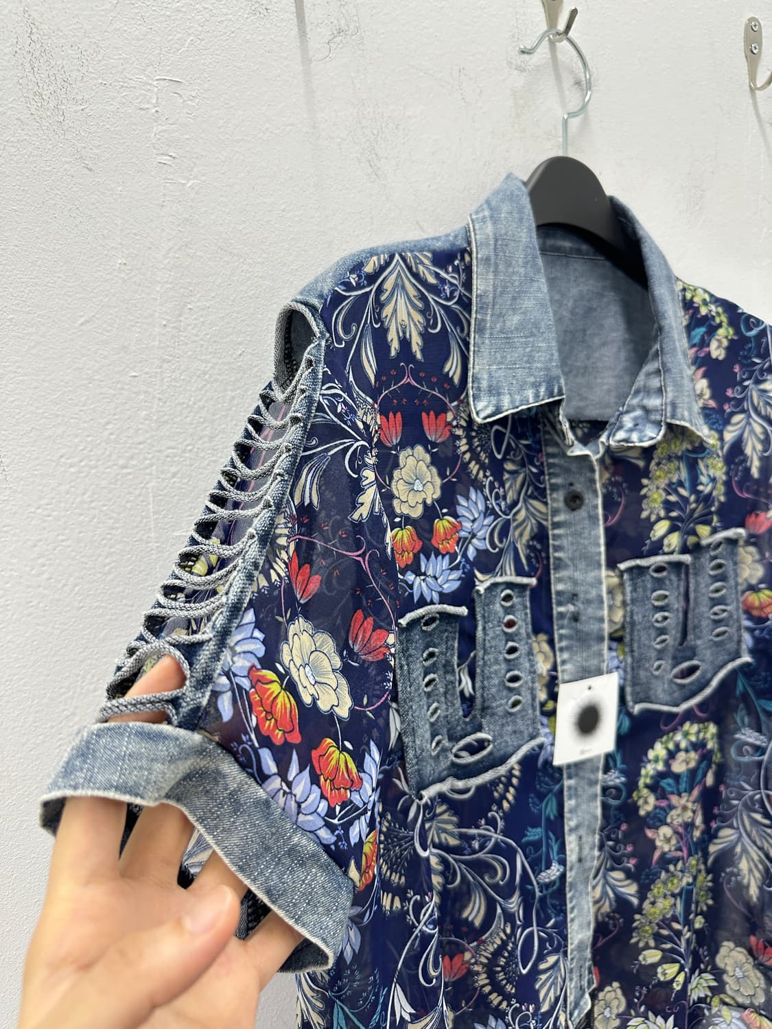 Vintage denim floral shirts  상품이미지5