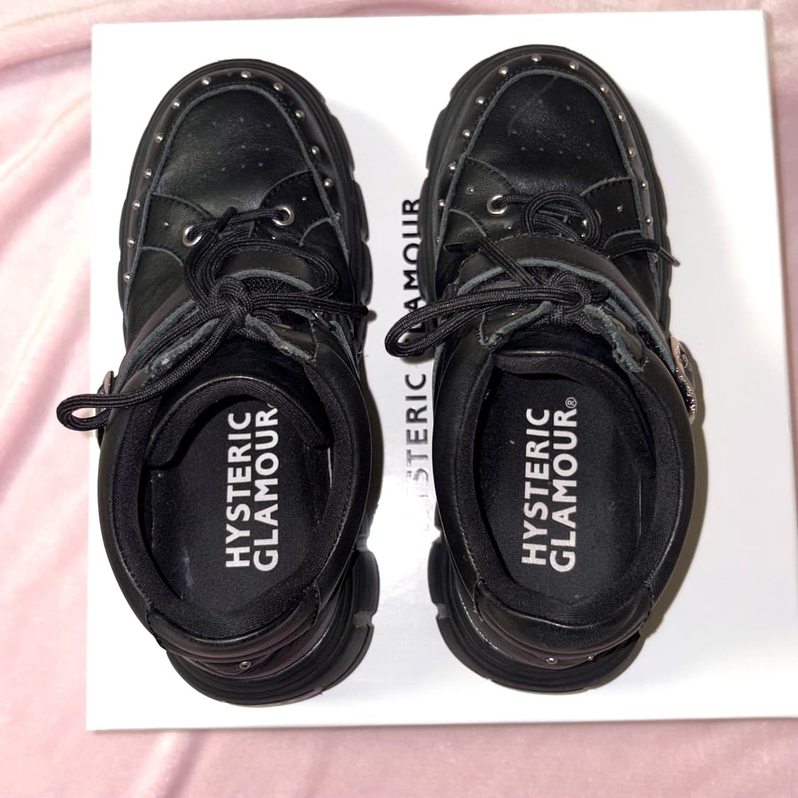히스테릭 글래머 벨크로 플랫폼 스니커즈 블랙 상품이미지7