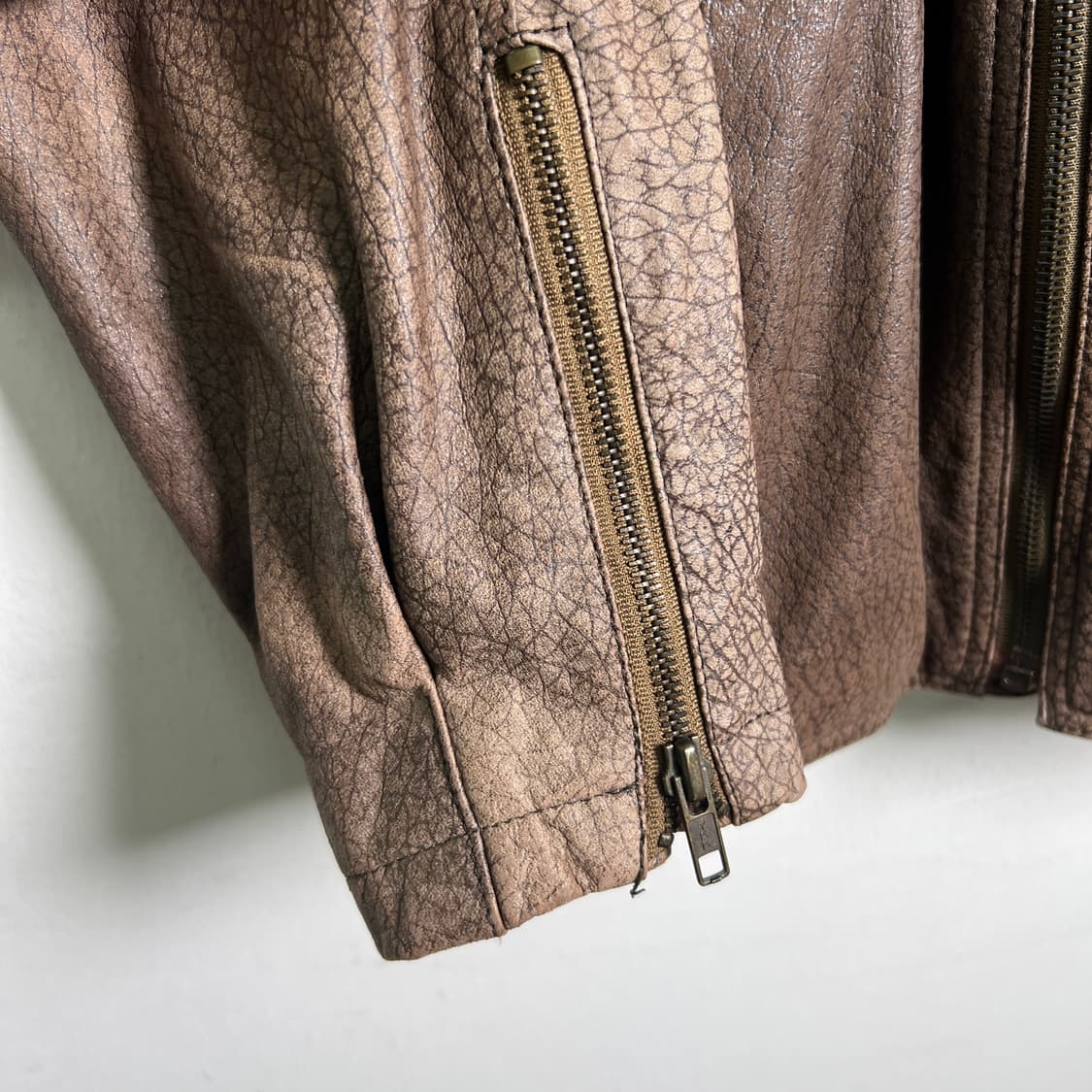 Tokyo Leather 브라운 가죽 봄버 자켓 M 상품이미지8