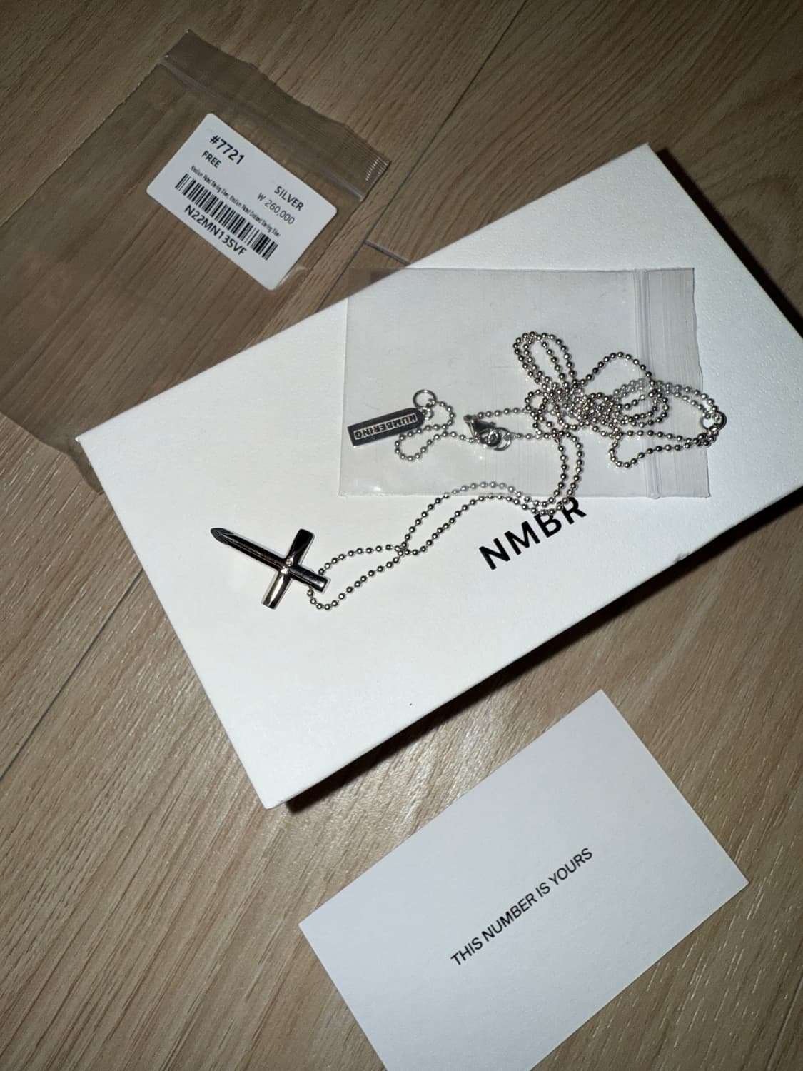 넘버링 7721 목걸이 상품이미지2