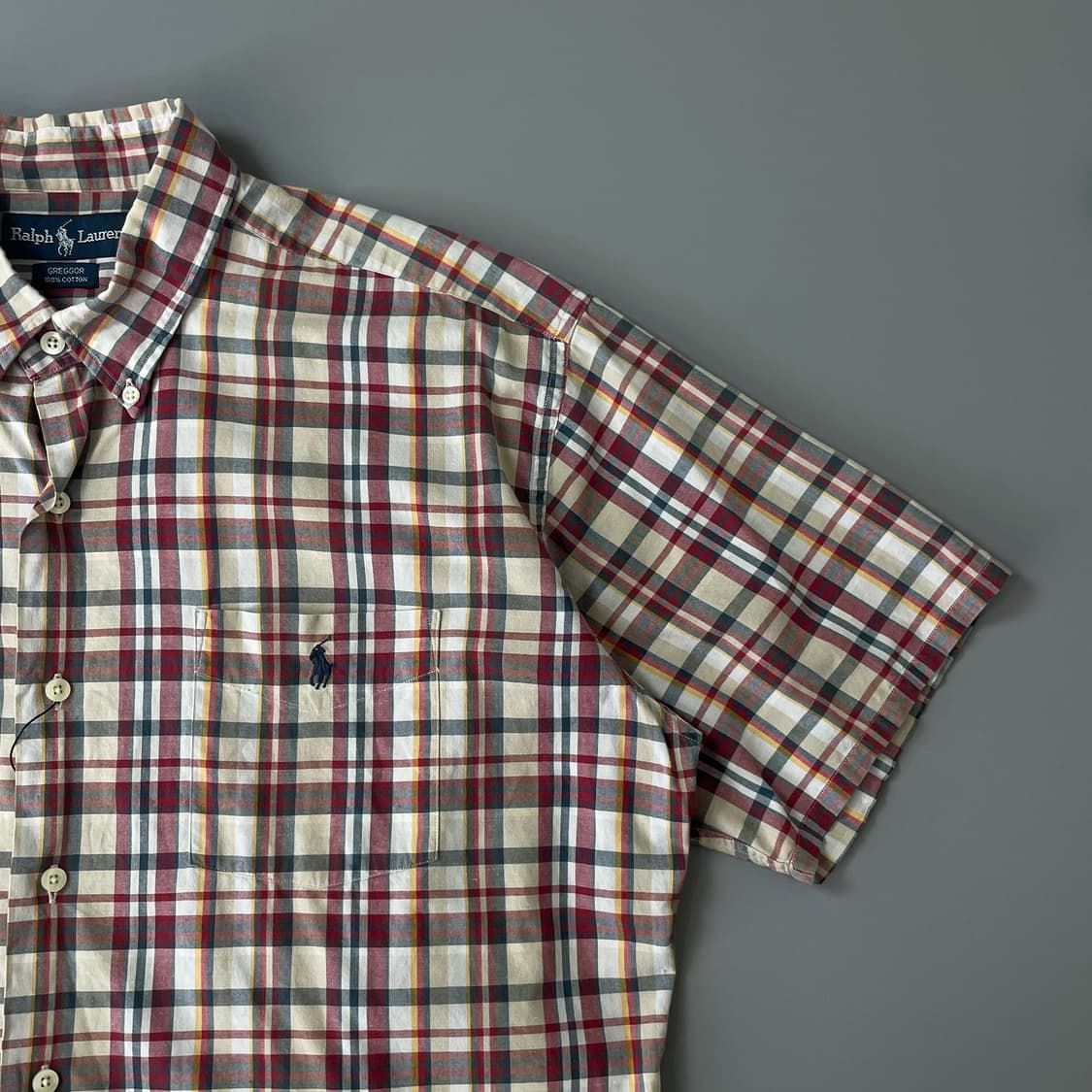 폴로랄프로렌 90s 그레고르 체크 반팔셔츠 L 상품이미지3