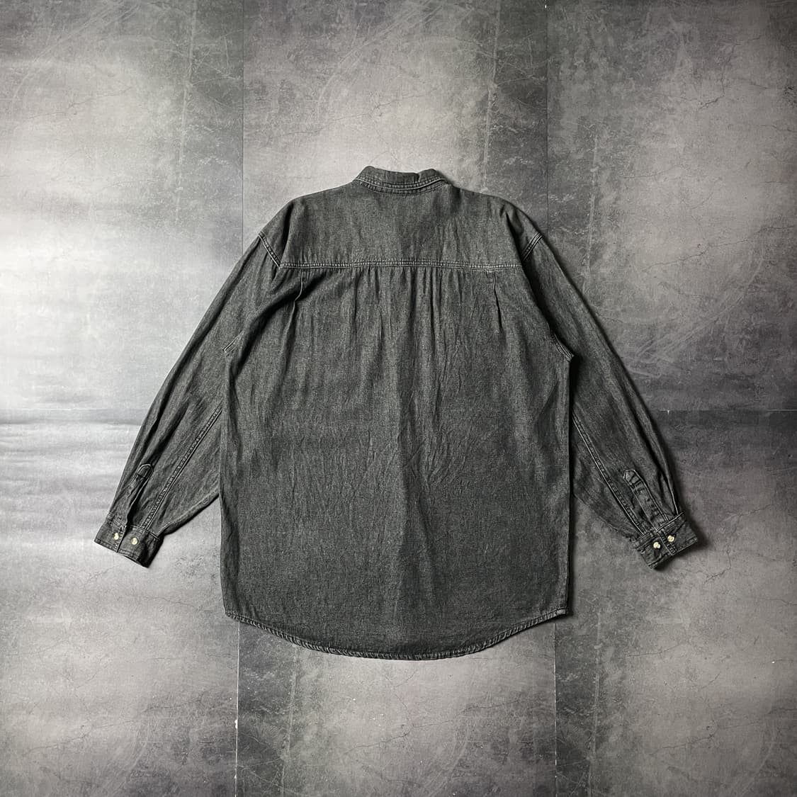 UNKNOWN 빈티지 차콜 데님 코튼 셔츠 A00666 상품이미지6