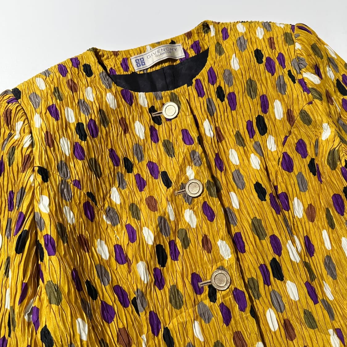 지방시 90’s 플리츠 금장버튼 라운드넥 자켓 상품이미지3