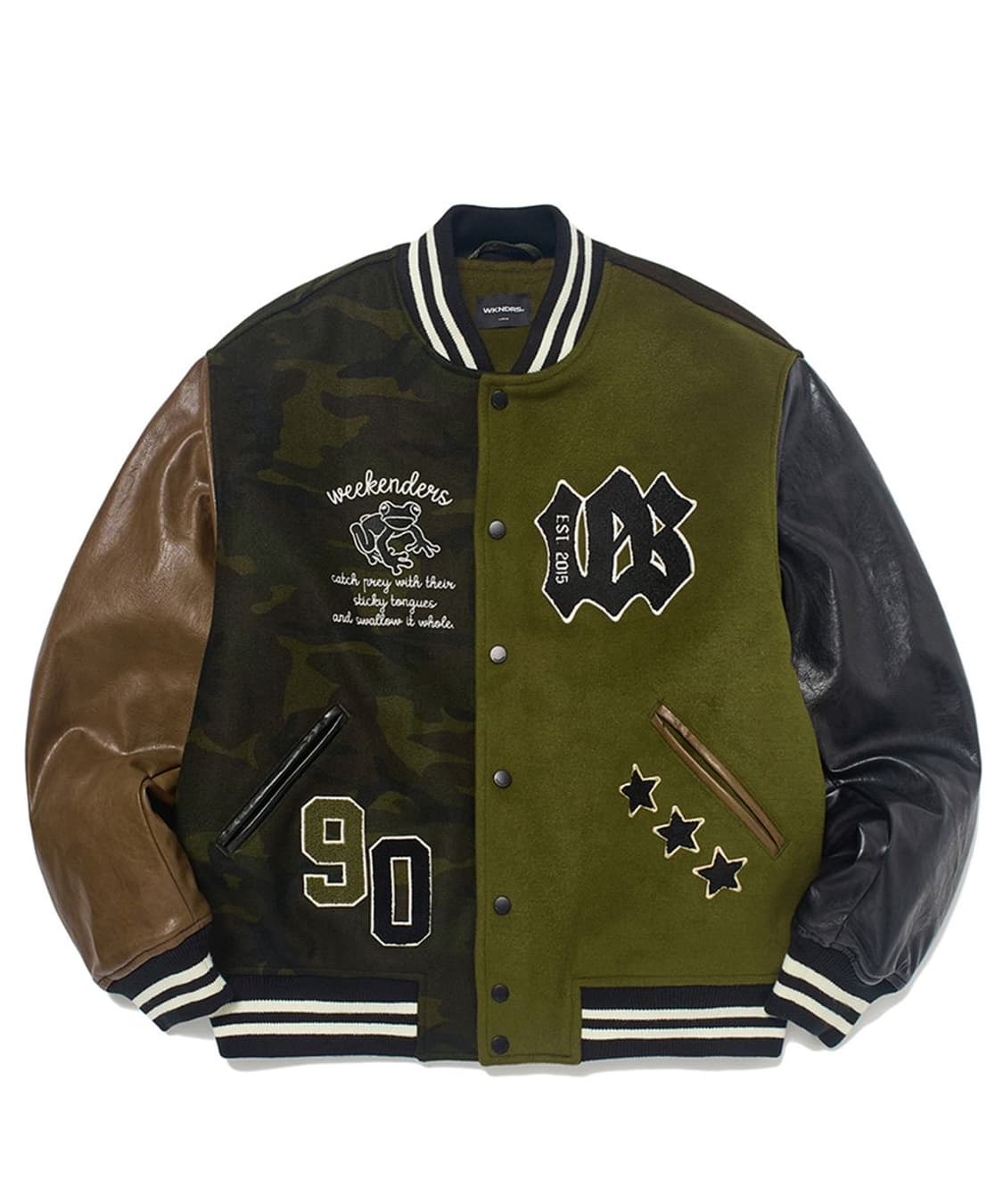 위캔더스 프로그 스타디움 바시티 자켓 카키 XL 상품이미지3