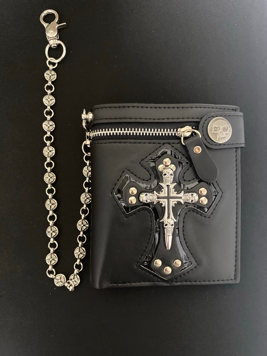 고딕 스컬 크로스 체인 웰렛 상품이미지1