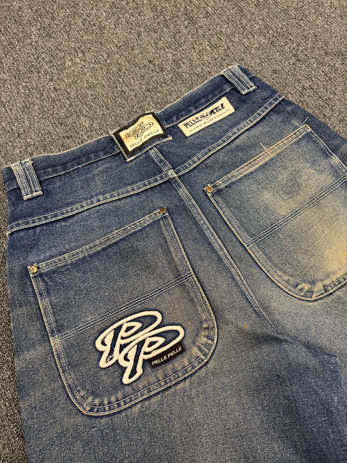 32) 펠레펠레 올드스쿨 빈티지 뒷포켓 자수 힙합팬츠 상품이미지6