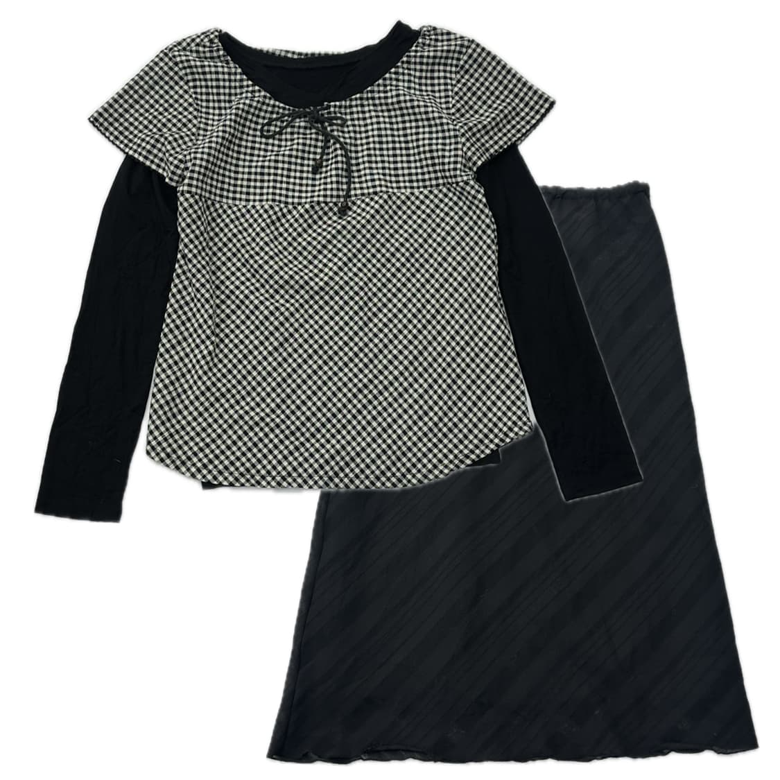 🐈‍⬛하구미의 검은 고양이 네로 코디세트🐈‍⬛ 레이어드 블라우스  상품이미지2