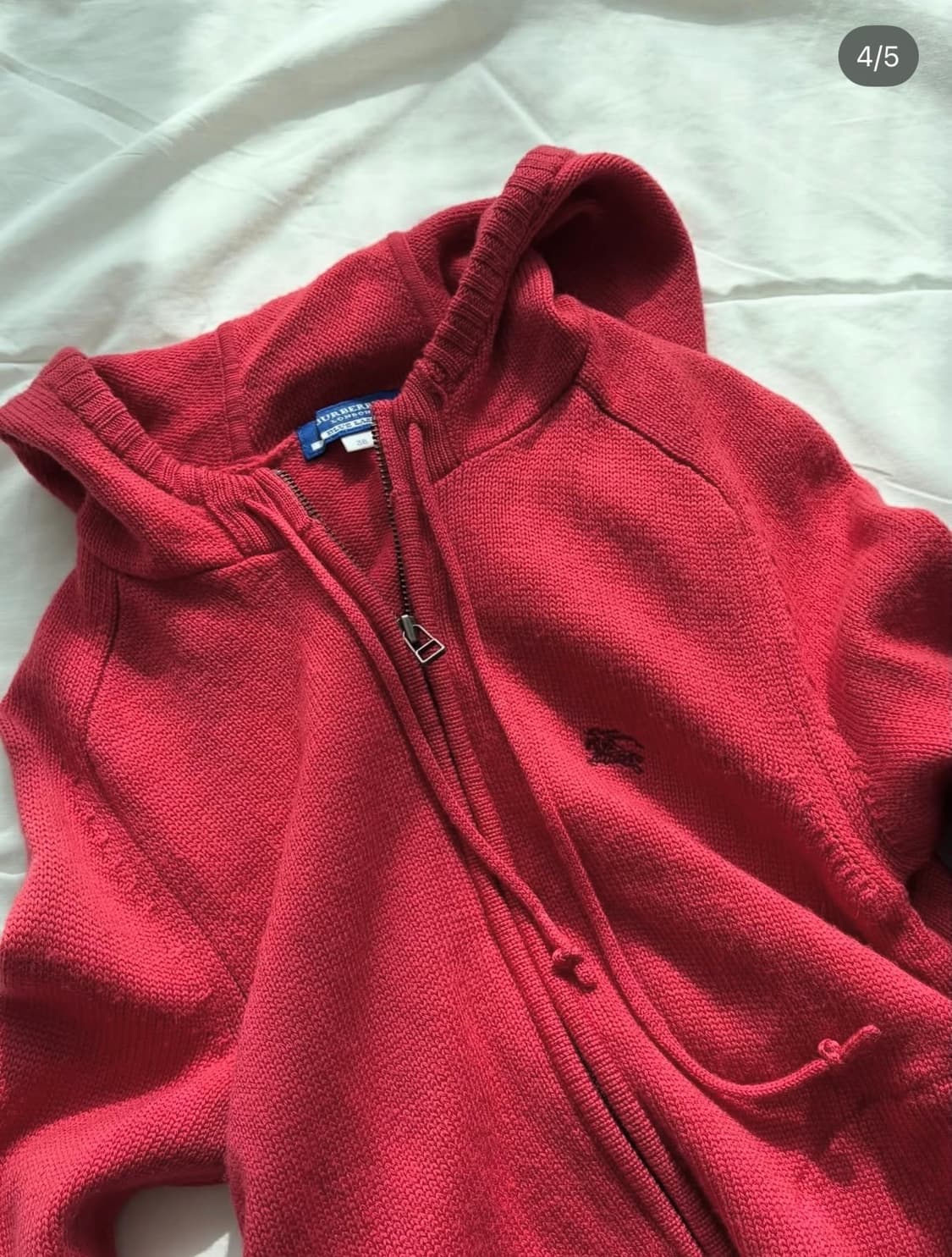 버버리 울 니트 후디 집업 상품이미지4