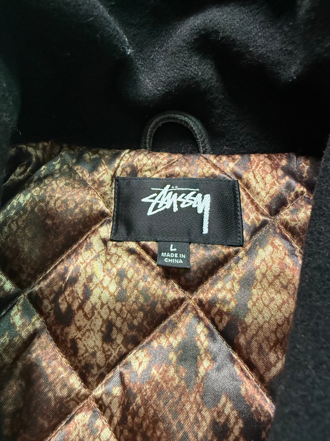 스투시 80 울 바시티 자켓 블랙 상품이미지6