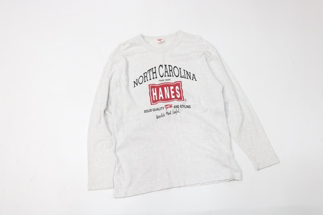 Hanes 헤인즈 빈티지 노스 캐롤라이나 롱슬리브 티셔츠 (M) 상품이미지2
