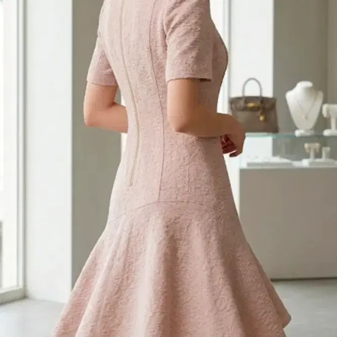 MINE 마인 연핑크 트위드 미니 원피스 ~55 상품이미지1