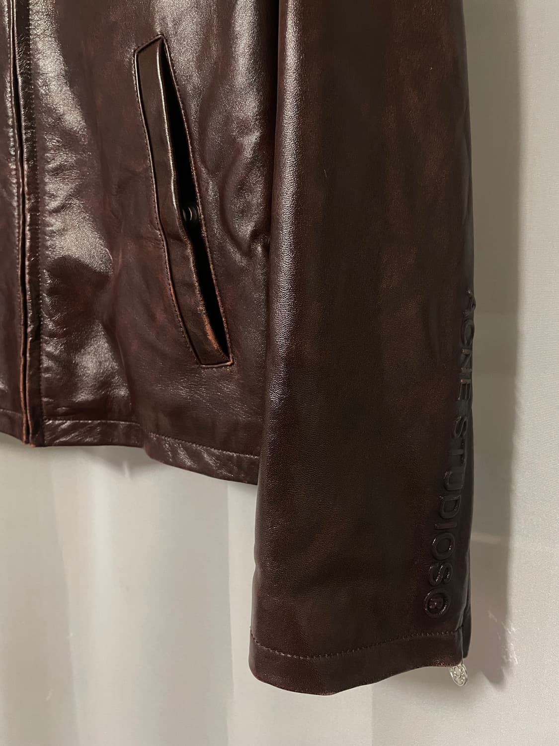 [44] 아크네스튜디오 양가죽 레더자켓 상품이미지5