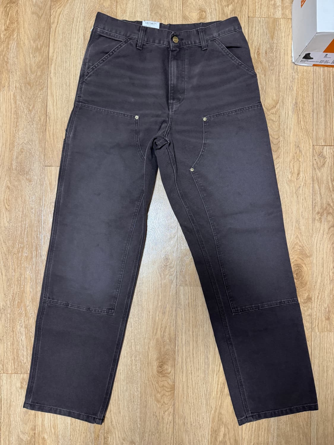 칼하트 윕 더블니 팬츠 토바코(스톤 캔버스)29X32 새상품 상품이미지1