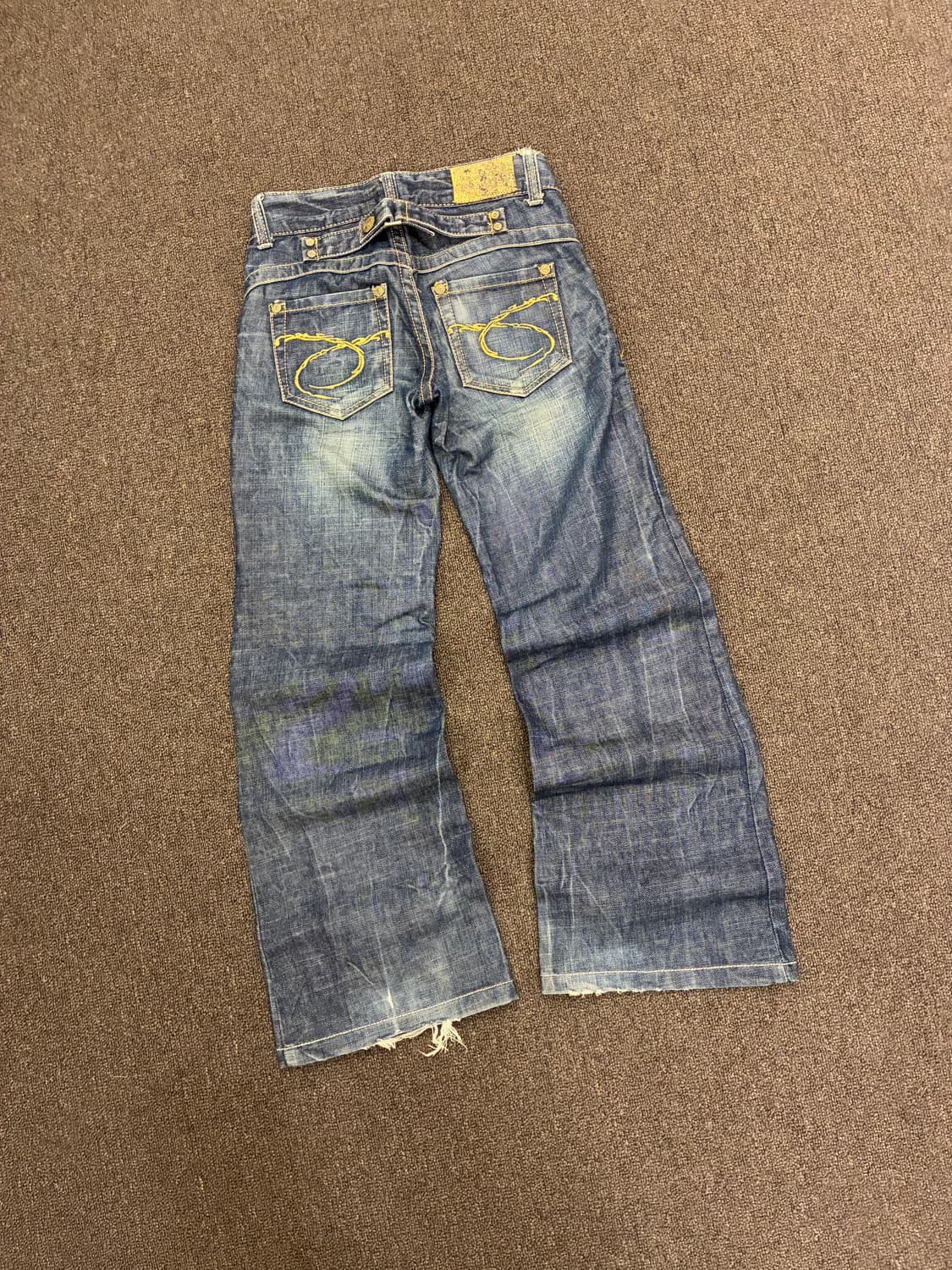 23)레드페퍼 빈티지 y2k 로우라이즈 플레어 데님팬츠 상품이미지10