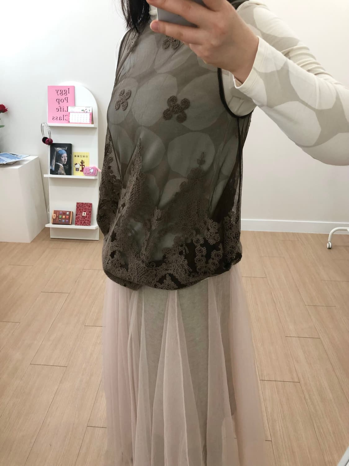 도쿄 상경 소녀 코디 (모리걸 빈티지 레이어드 룩) 상품이미지2