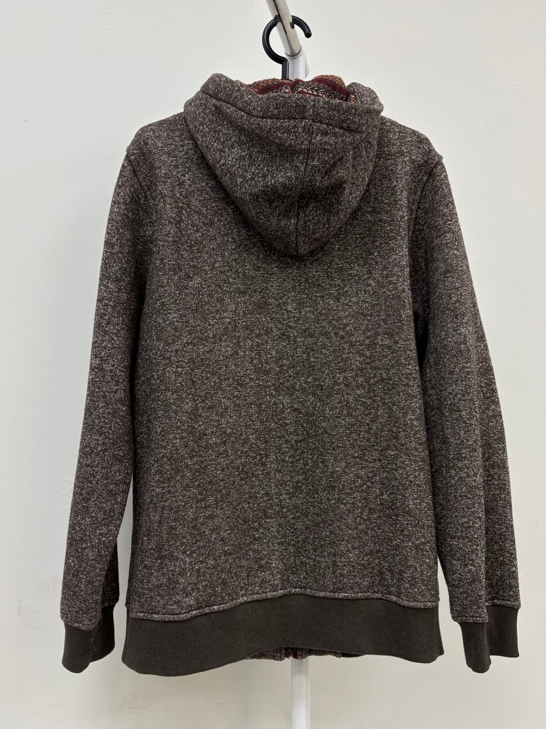 빈티지 브라운 하이넥 기모 후드 집업 상품이미지9