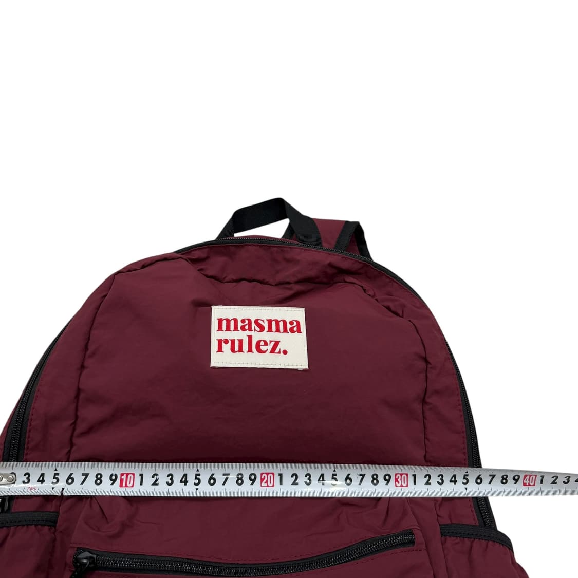 마스마룰즈 빈티지 데일리 백팩 가방 버건디 레드 상품이미지5