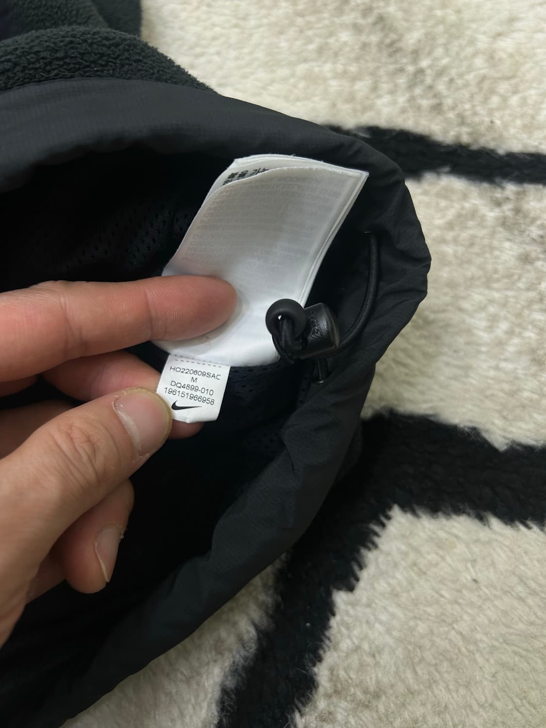 [M]나이키 빅로고 플리스 베스트/블랙 상품이미지6