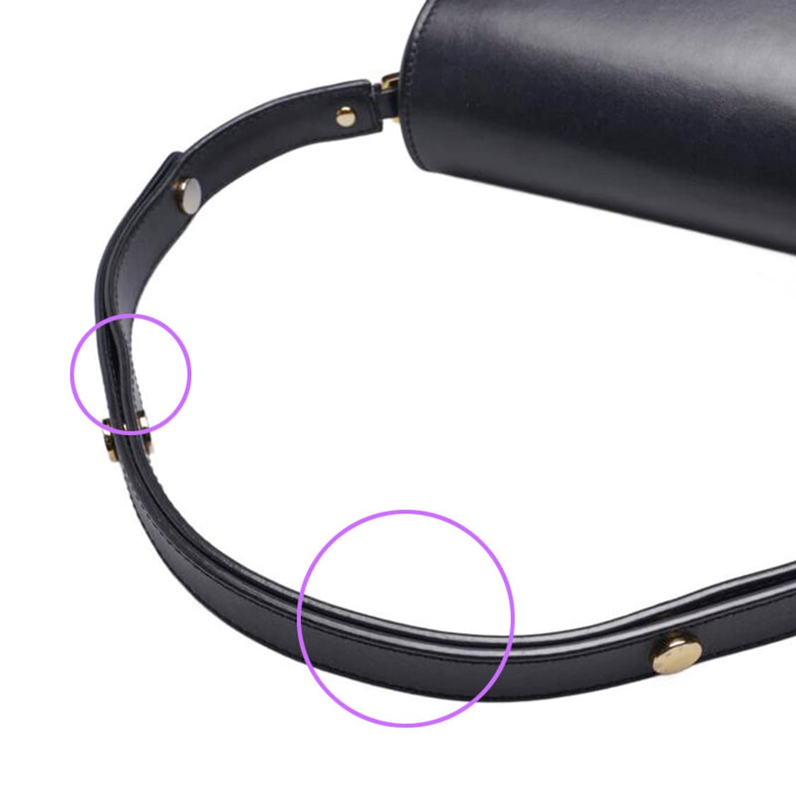 (중고) 마르니 블랙 카프스킨 트렁크 미듐 숄더백 상품이미지8