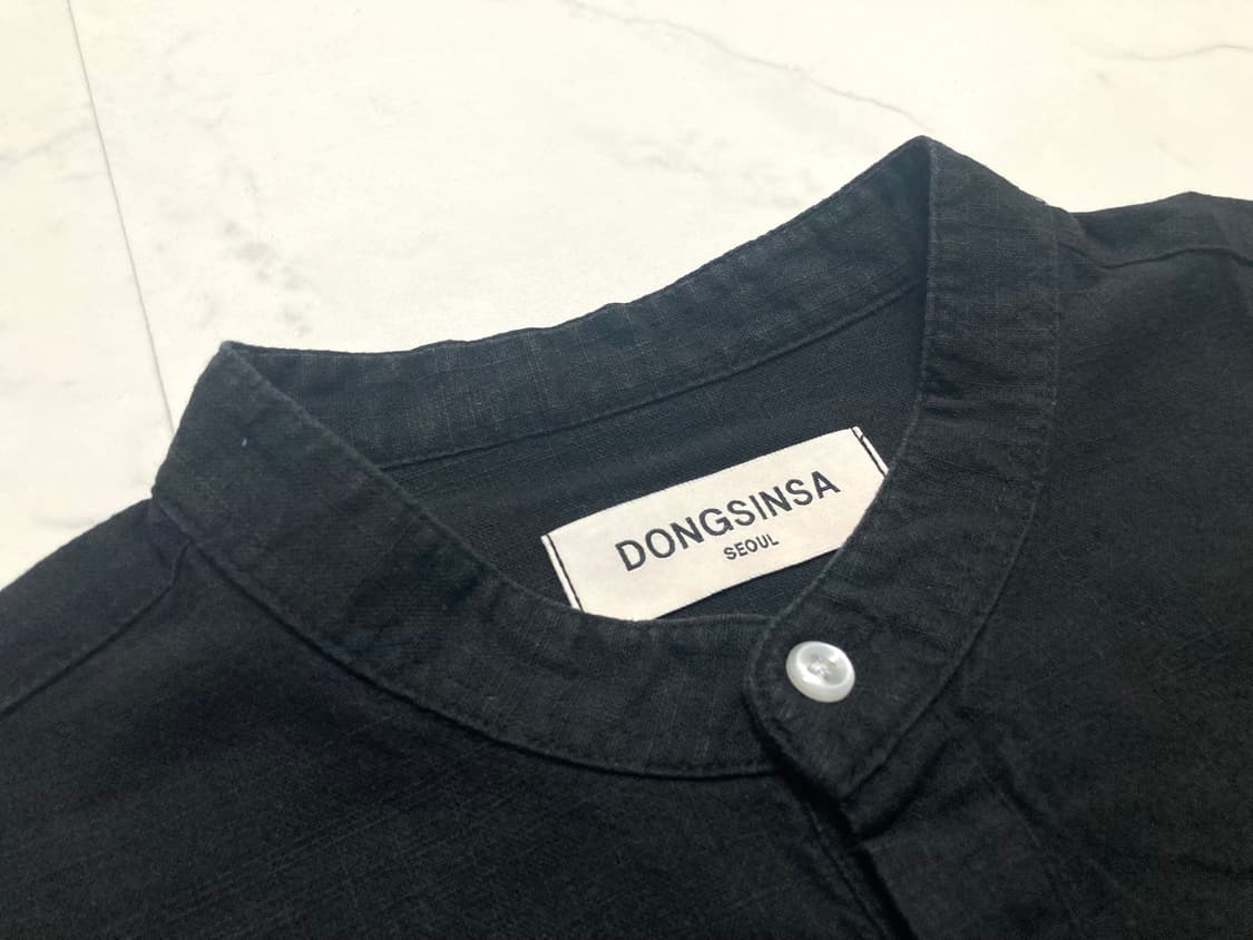 (거의 새것)동신사 차이나카라 헨리넥 린넨 반팔 셔츠 105 상품이미지4