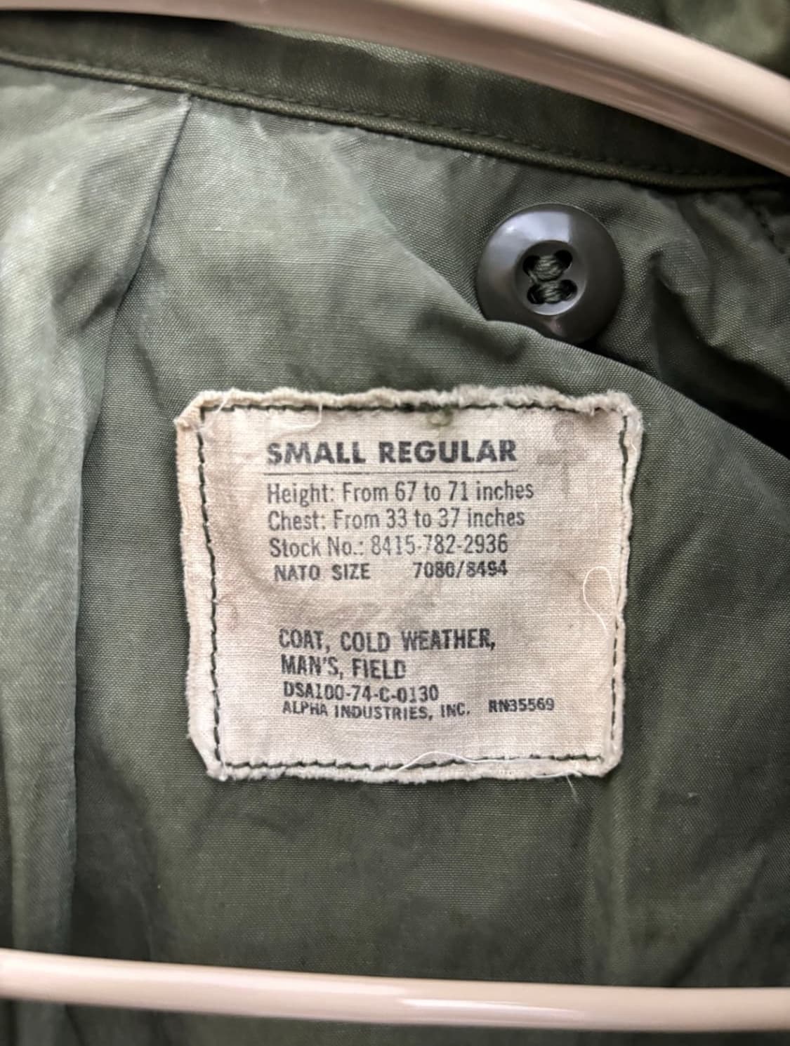 70s 오리지널 m-65 필드자켓 S-R 상품이미지4