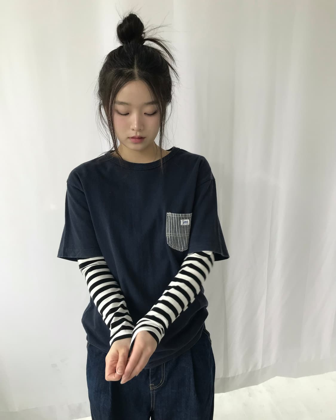 Lee 스트라이프 포켓 티셔츠  상품이미지2