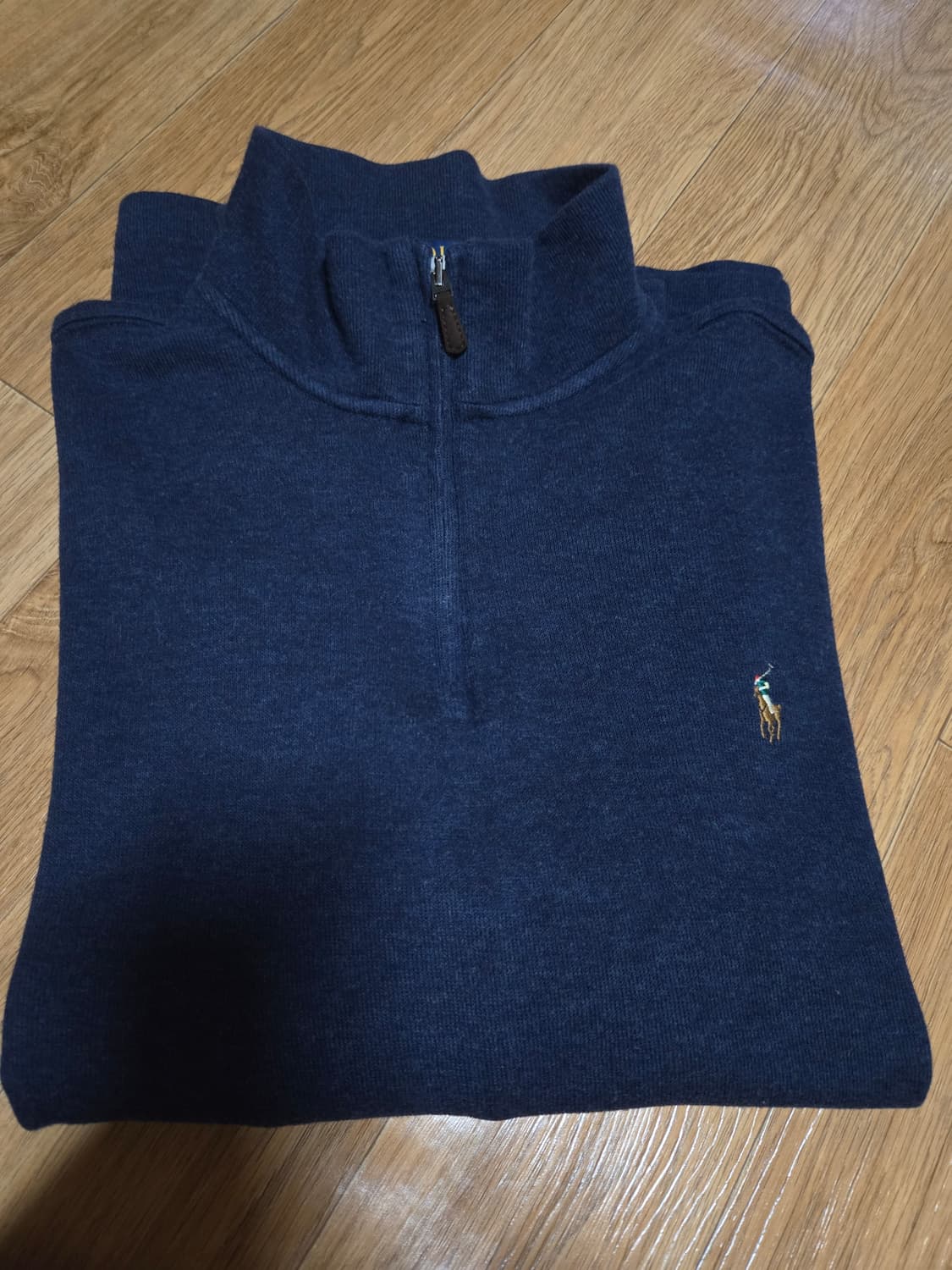 폴로 랄프로렌 네이비 멀티포니 오버핏 하프 집업 상품이미지4