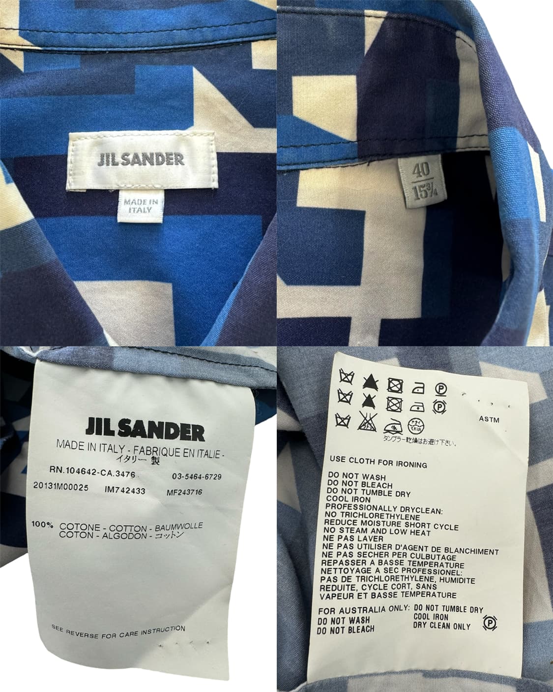 질 샌더 by 질 샌더 13SS 메이즈 프린트 하프 슬리브 셔츠 상품이미지10