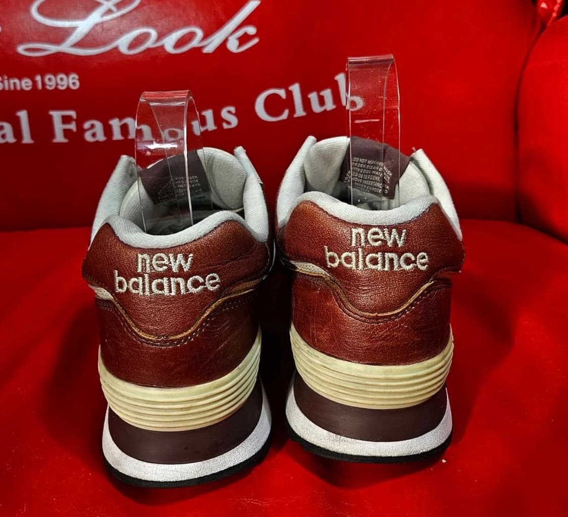 뉴발란스 No. 574 레더 다크 브라운 285 size 상품이미지4