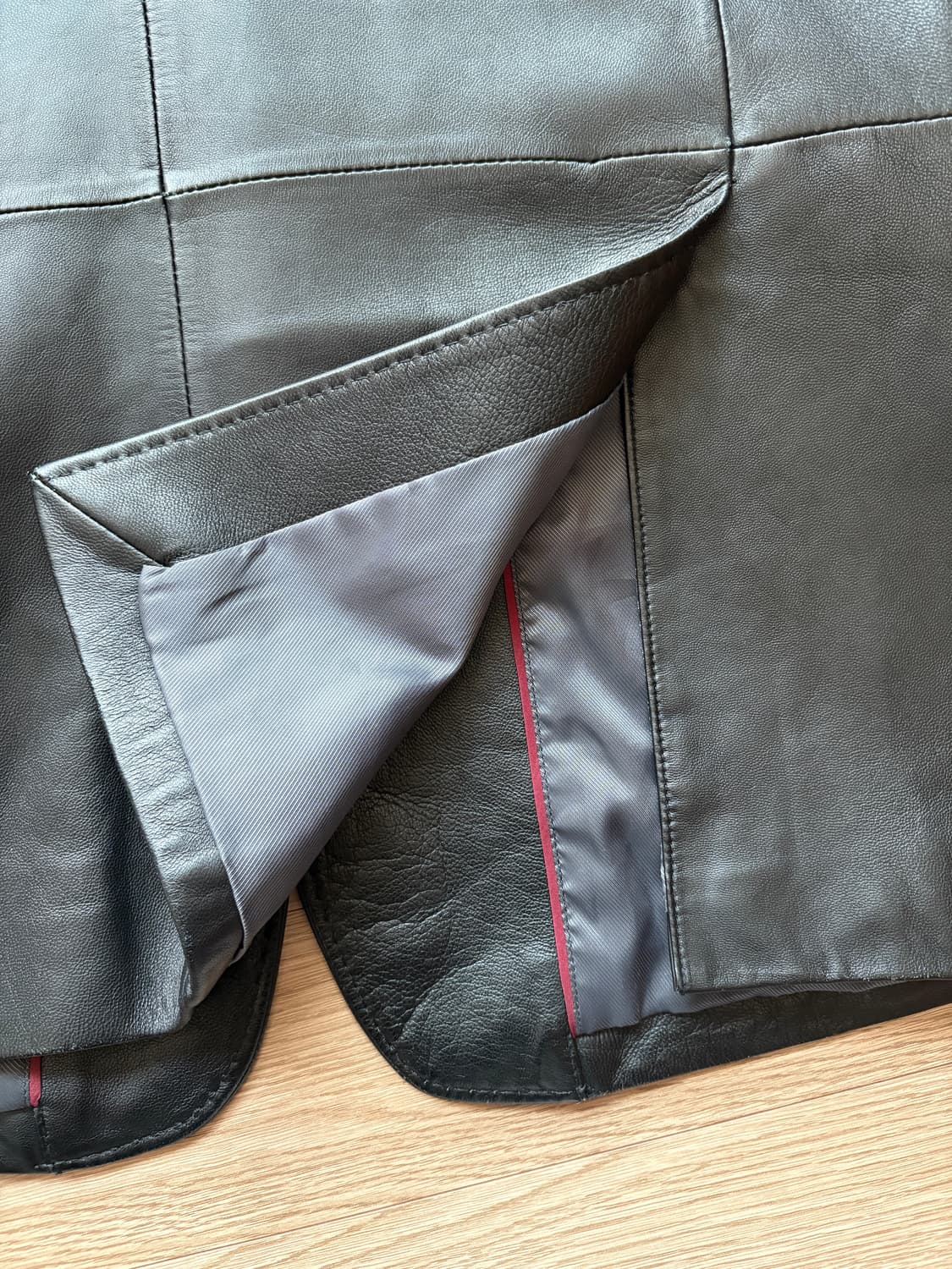 빈티지 블랙 가죽 자켓 블레이저 상품이미지6