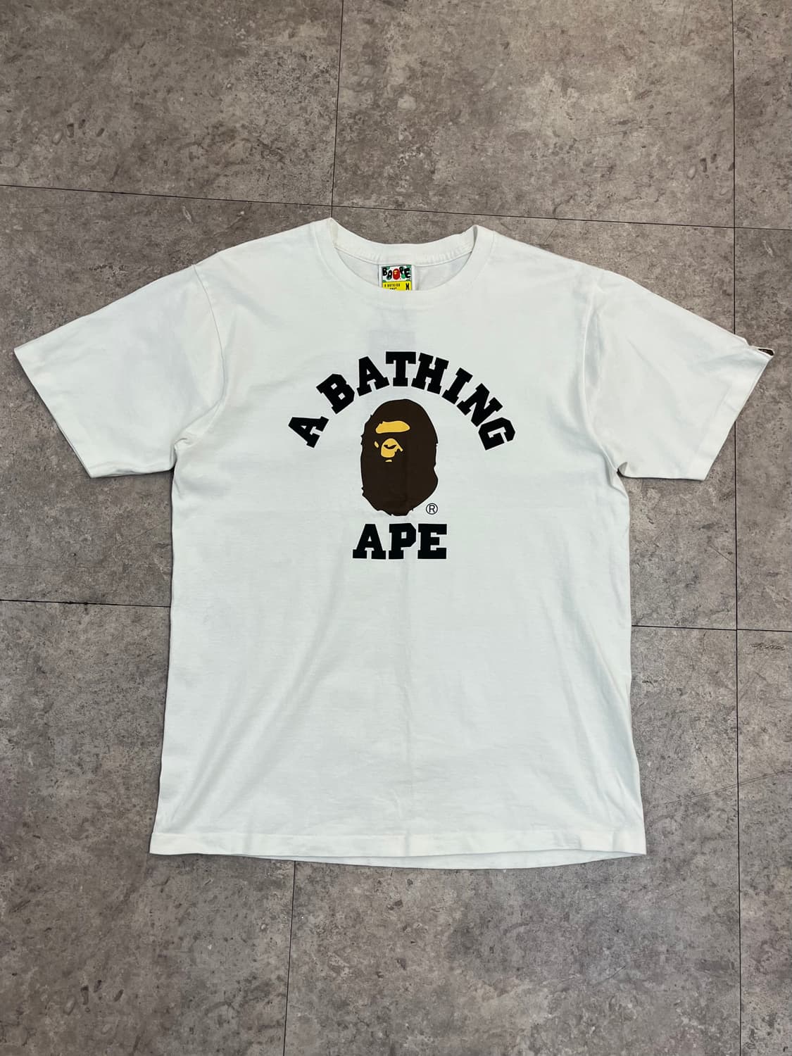 베이프 컬리지 반팔티 화이트 M #csz3810 상품이미지4