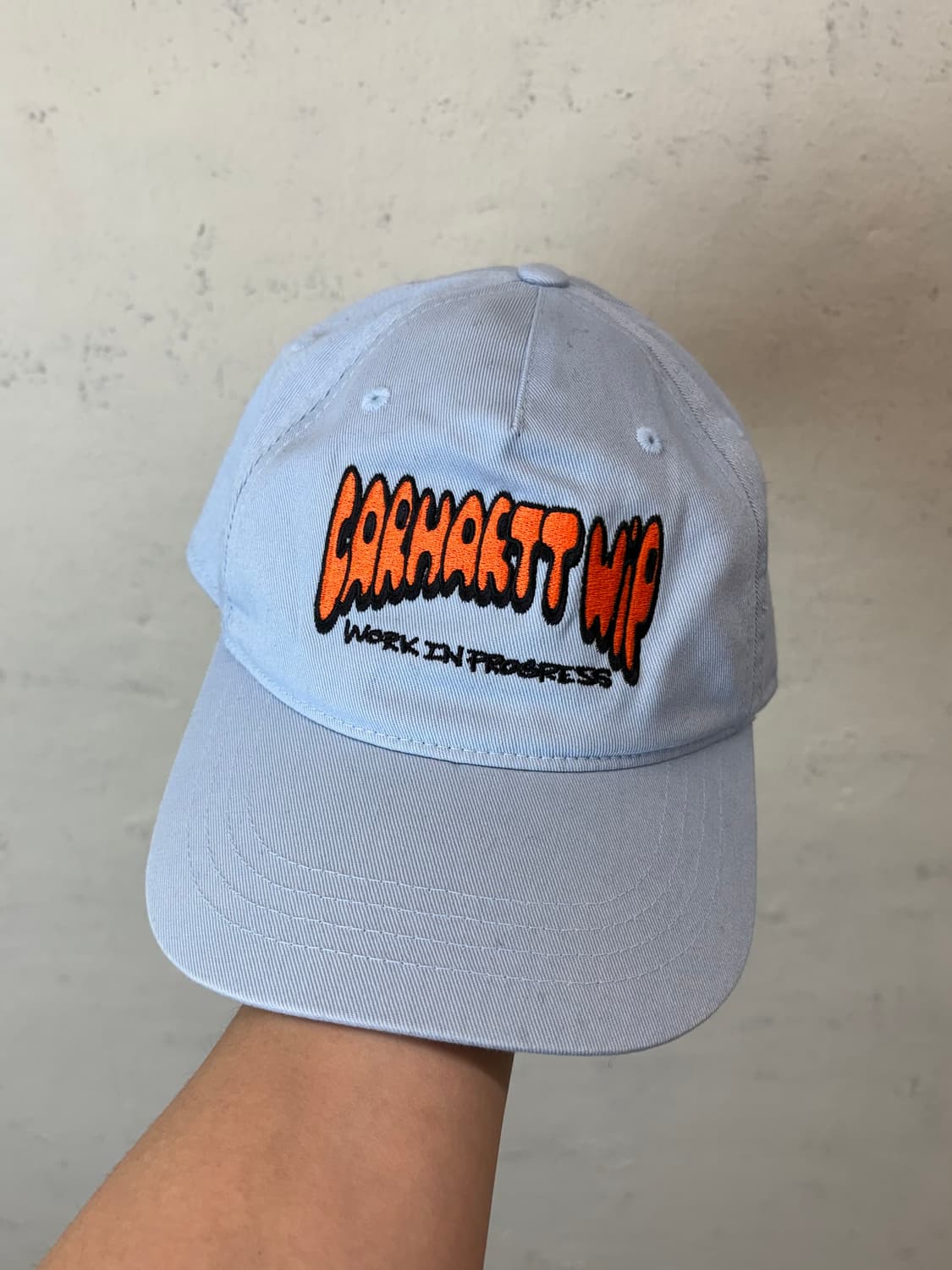 칼하트윕 버블 스크립트 볼캡 미스티 스카이 상품이미지1