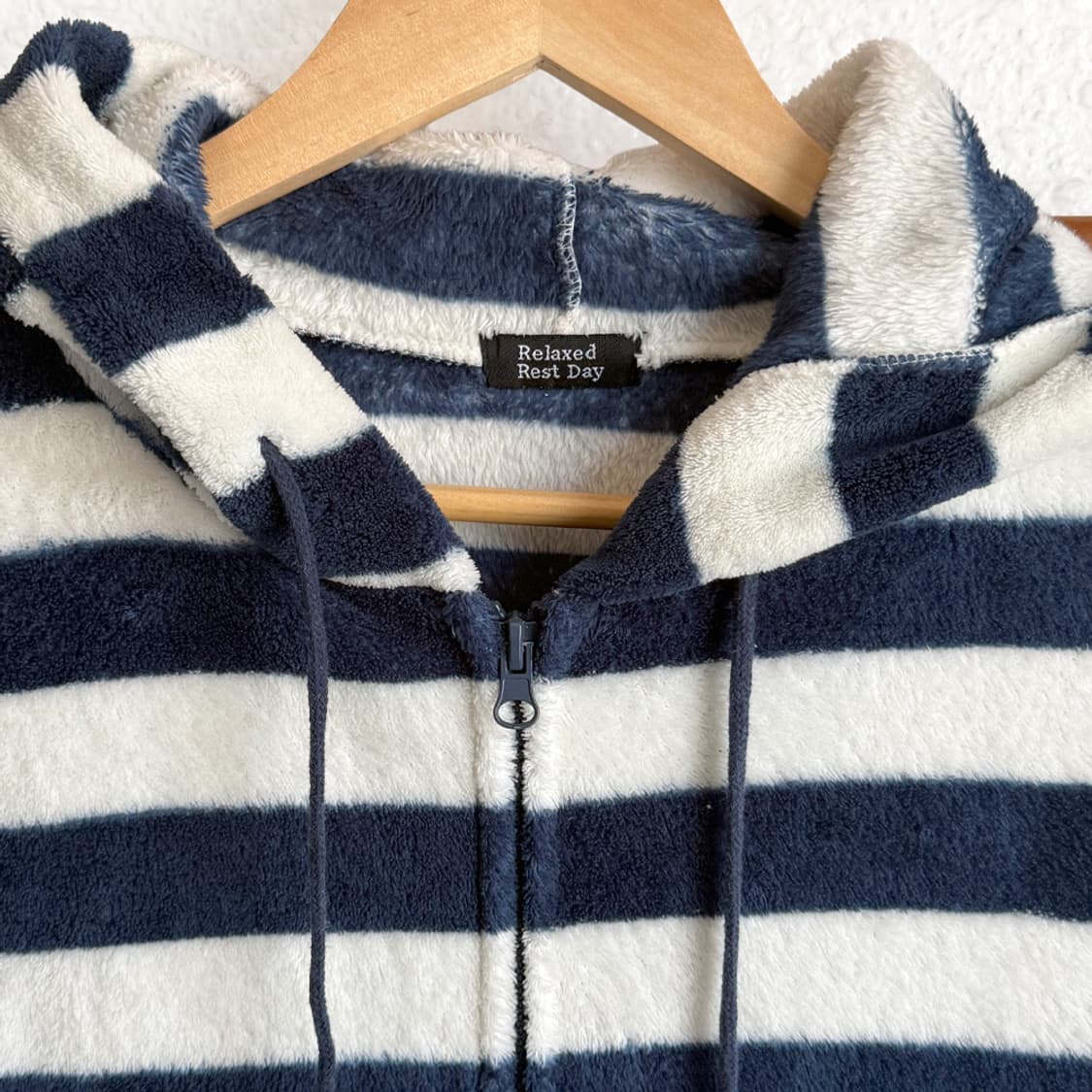 마을 산책 스트라이프 후드 집업 상품이미지7