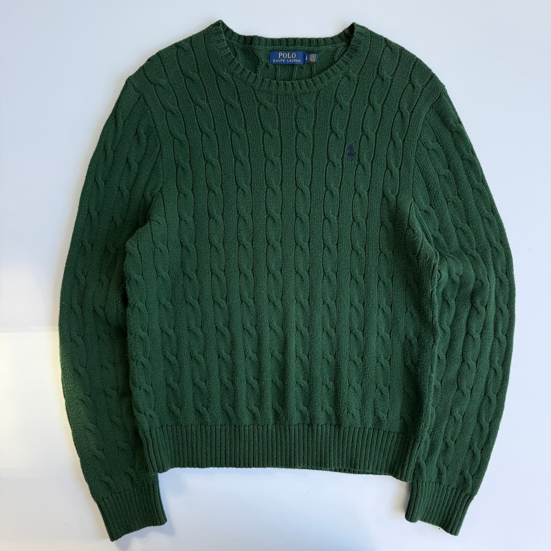 Polo 폴로 랄프로렌 신형 딥그린 케이블 니트 상품이미지2