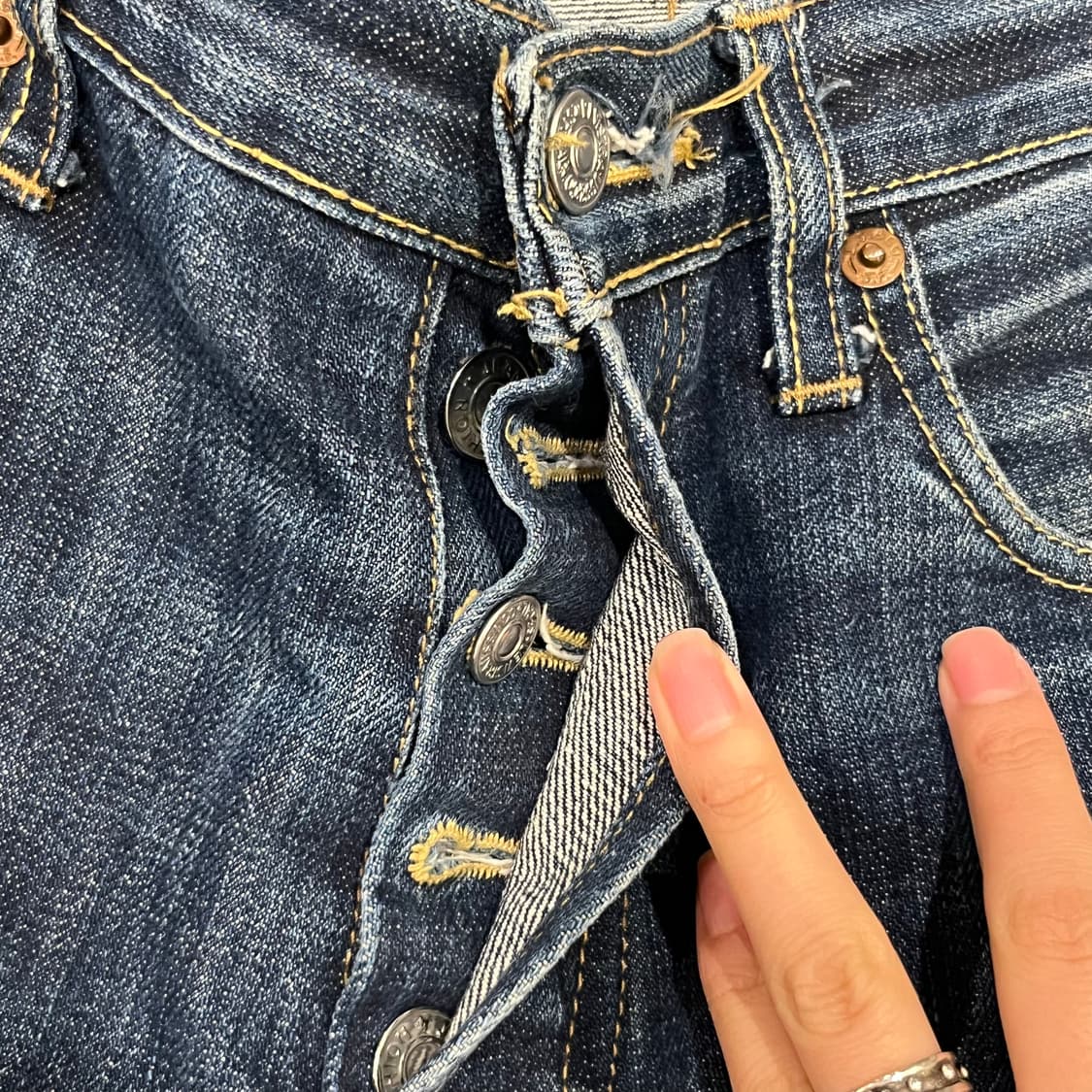 LEVI'S 리바이스 워싱 레귤러 스트레이트 데님 팬츠 상품이미지10