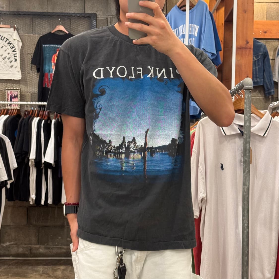 새상품) 핑크플로이드 락밴드 프린팅 티셔츠 (L/XL) 상품이미지2