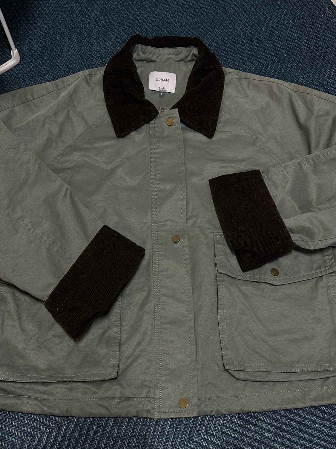 LAP 코듀로이 배색 카라 오버핏 점퍼 상품이미지2