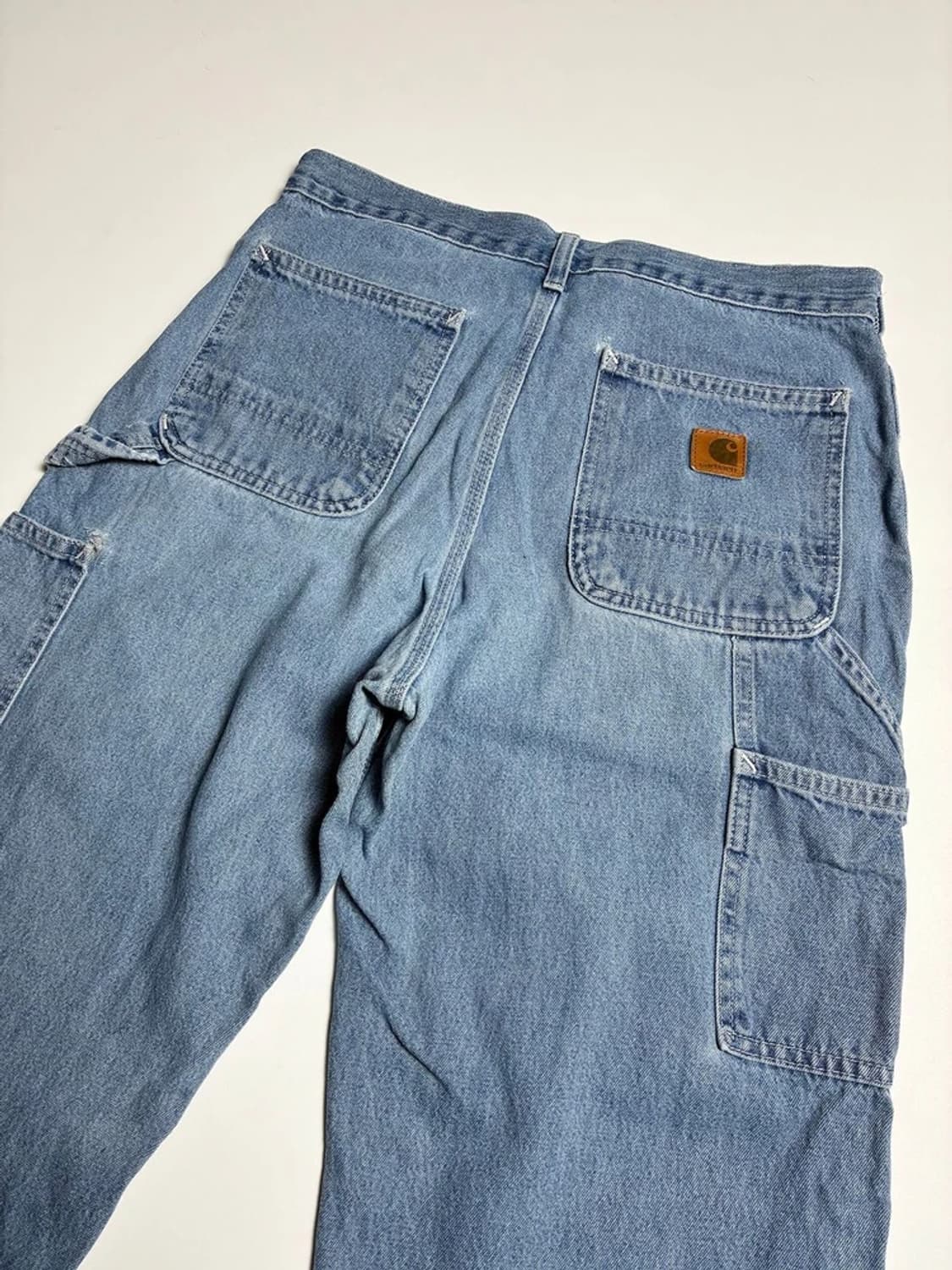 칼하트 백포켓 로고 카펜더 데님 워크 팬츠 R1221 상품이미지5