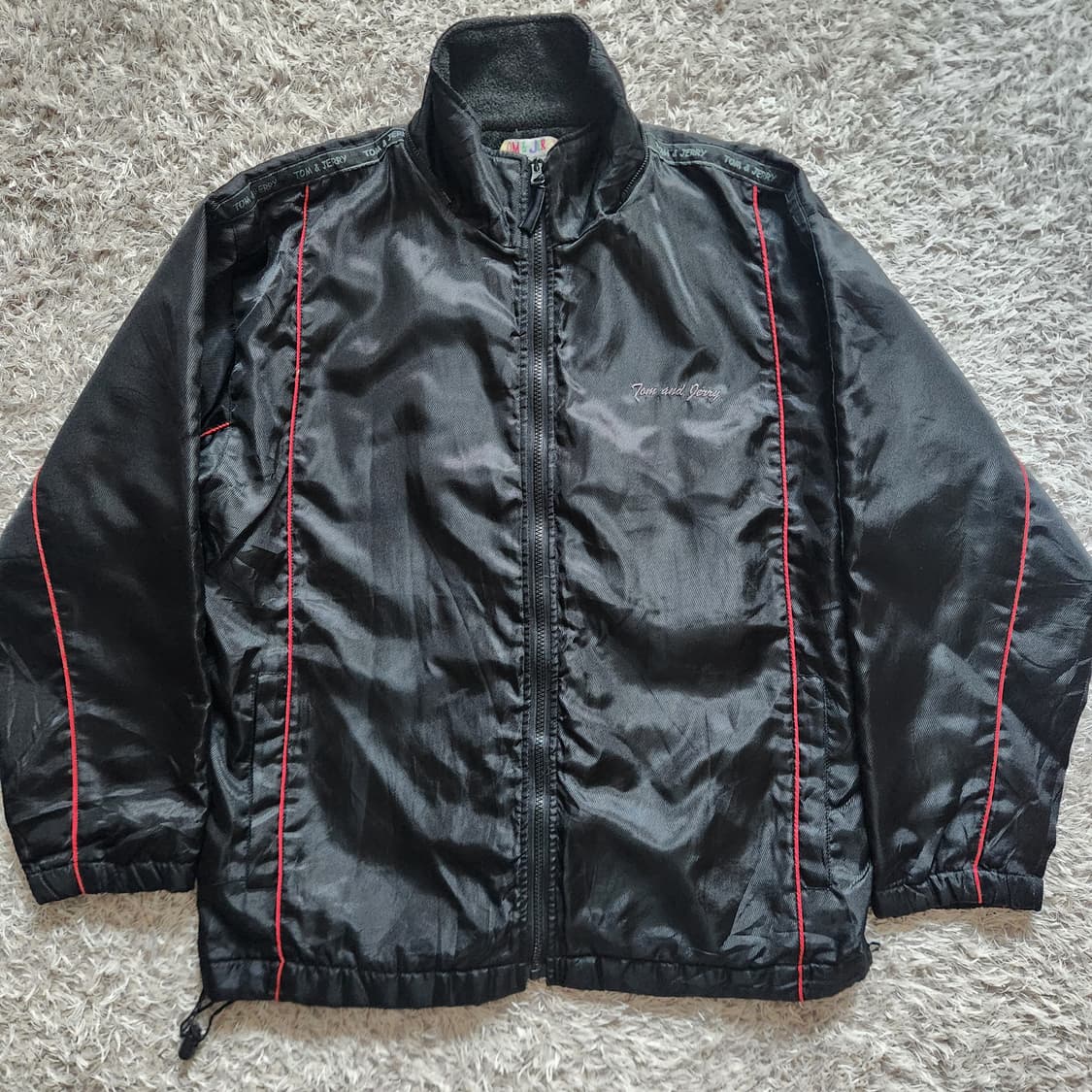 ✨ 톰과 제리 자수 바람막이 자켓 M — 빈티지 스트릿 감성 상품이미지1