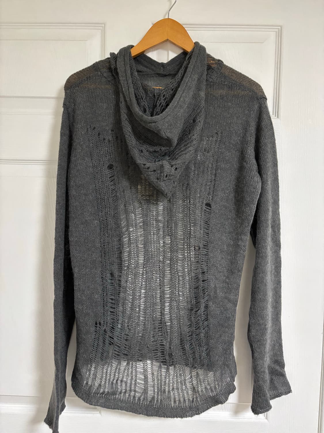 Blackmerle distressed alpaca hood knit 상품이미지4