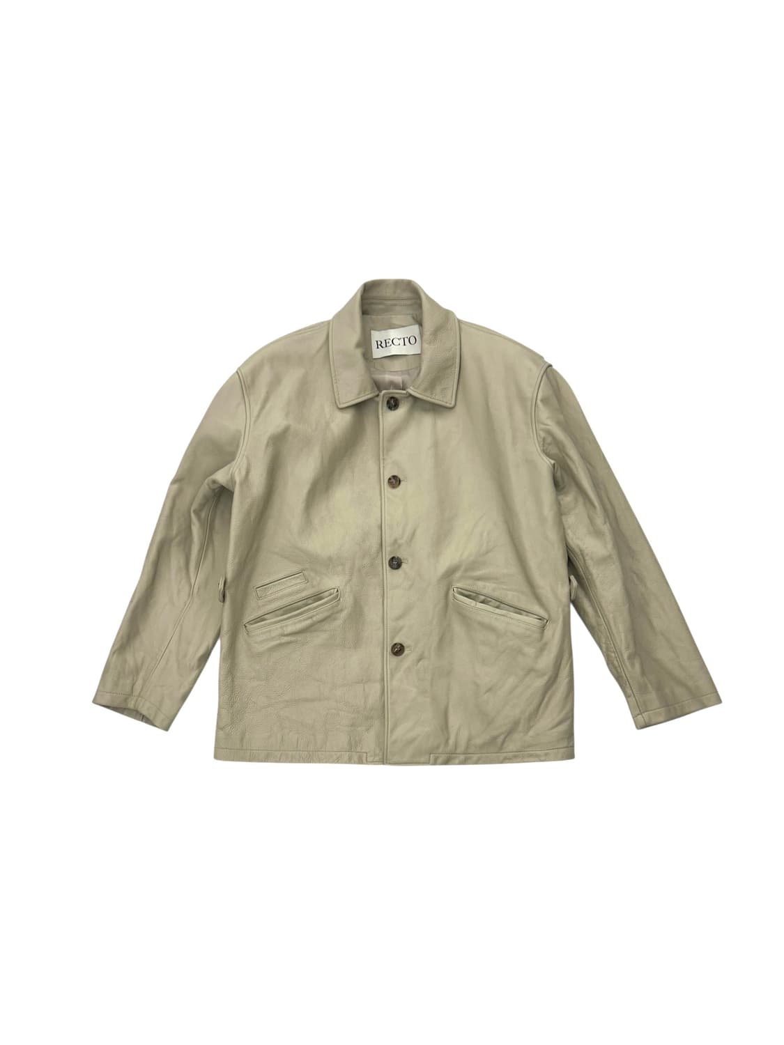 렉토 25SS 빈티지 워싱 레더 초어 가죽 자켓 상품이미지1