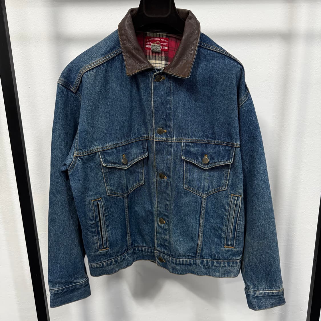 말보루 컨트리 레더카라 데님 자켓 상품이미지1
