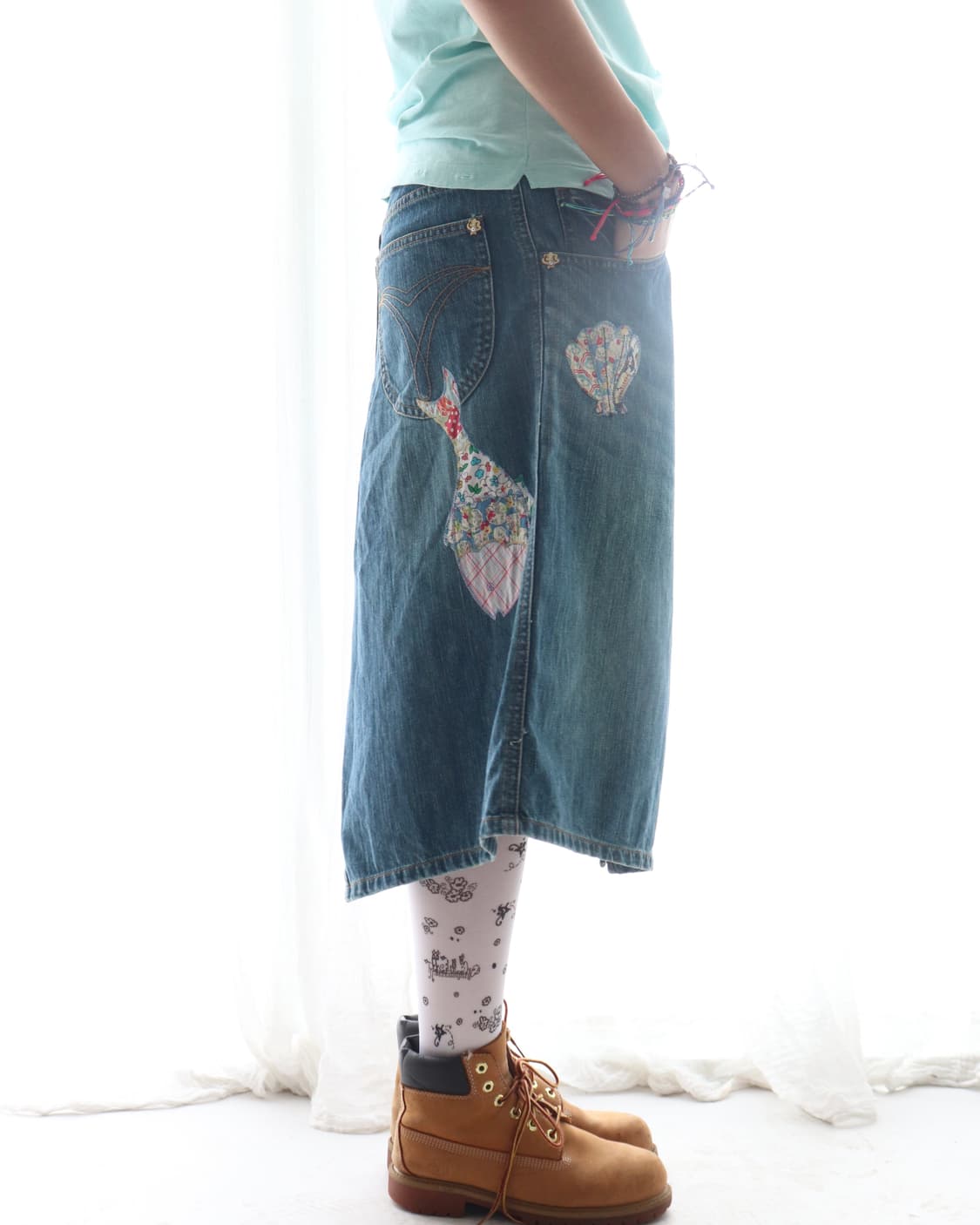 [Tsumori Chisato] Denim Patchwork Skirt 상품이미지4