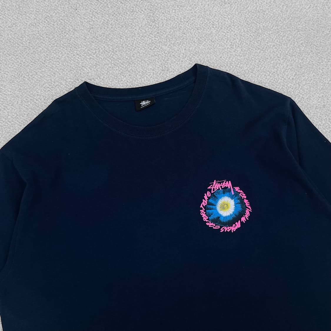 스투시 Stussy 코스모스 반팔 티셔츠 네이비 상품이미지4