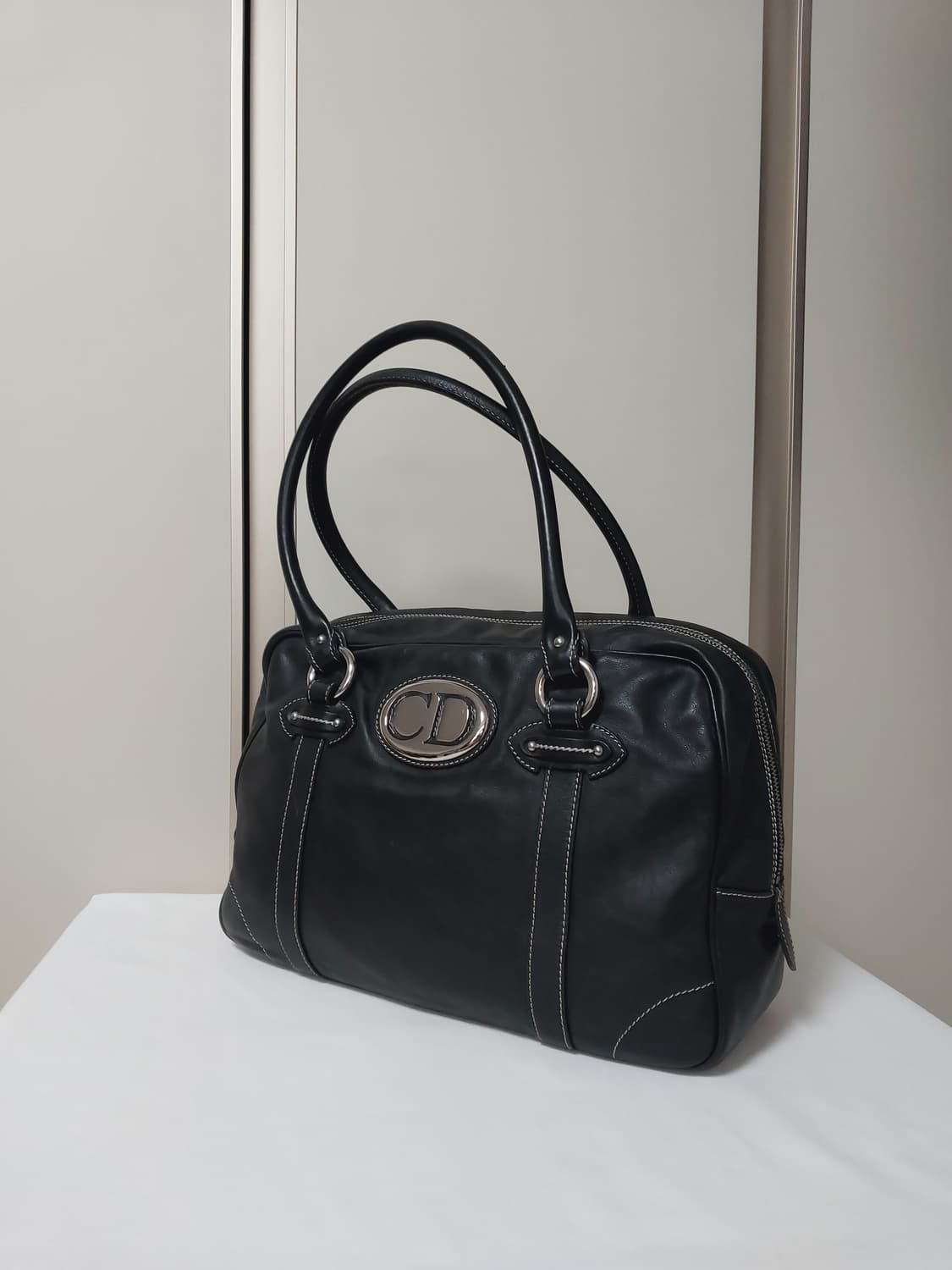 크리스찬 디올 은장 CD로고 숄더백 상품이미지4