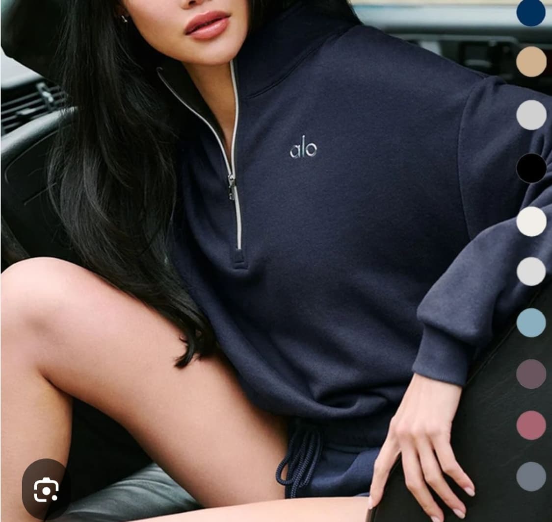 ALO 네이비 아콜레이드 반집업 맨투맨xs 상품이미지1