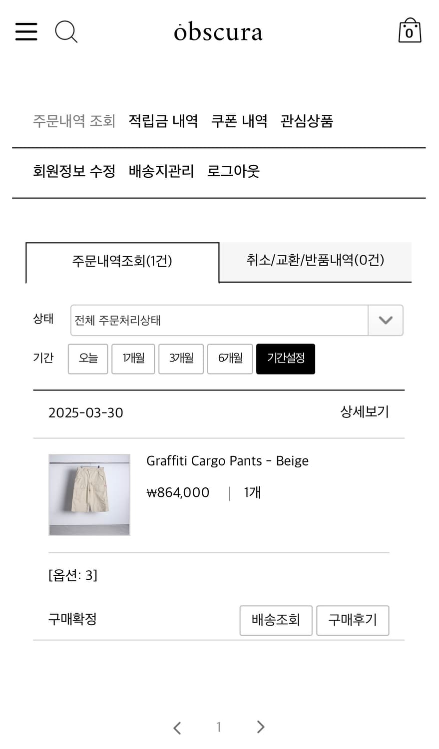 [3] 후미토 간류 그래피티 카고 팬츠 상품이미지3