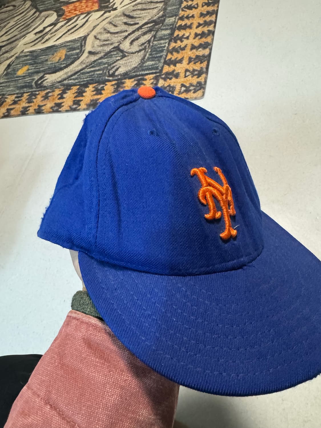 90s 빈티지 뉴에라 뉴욕메츠 울 스냅백 made in usa 모자 상품이미지2