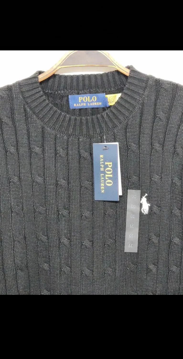 (L) 랄프로렌 폴로 케이블 니트 블랙 꽈배기 스웨터  상품이미지2